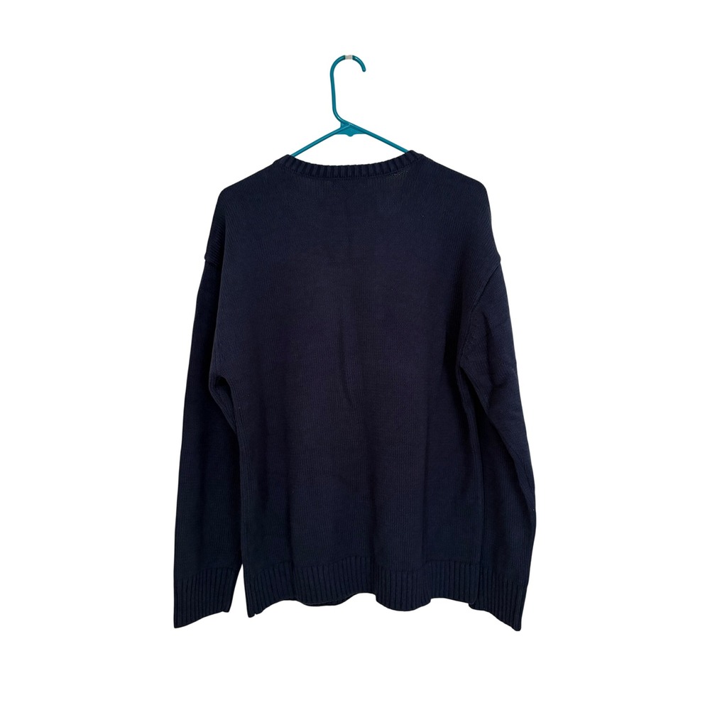 Mighty Fine Womens Navy USA Bear Knit Sweater XL NWT - Picture 2 of 8
